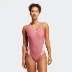 Adidas Performance Bustierbikini 3-strepen Bikini -Sport uitgebreid online adidas performance badpak adidas 3 strepen 1 stuk roze 2