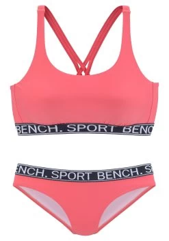 KangaROOS Bustierbikini In Een Sportieve Look -Sport uitgebreid online bench bustierbikini yva met bench opschrift roze 5