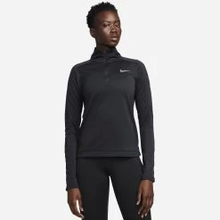 Nike Runningshirt Dri-FIT Swoosh Women's Printed Half-Zip Top -Sport uitgebreid online nike runningshirt dri fit pacer womens 1 zip pullover zwart 1