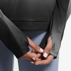 Nike Runningshirt Dri-FIT Swoosh Women's Printed Half-Zip Top -Sport uitgebreid online nike runningshirt dri fit swoosh womens printed half zip top zwart 7